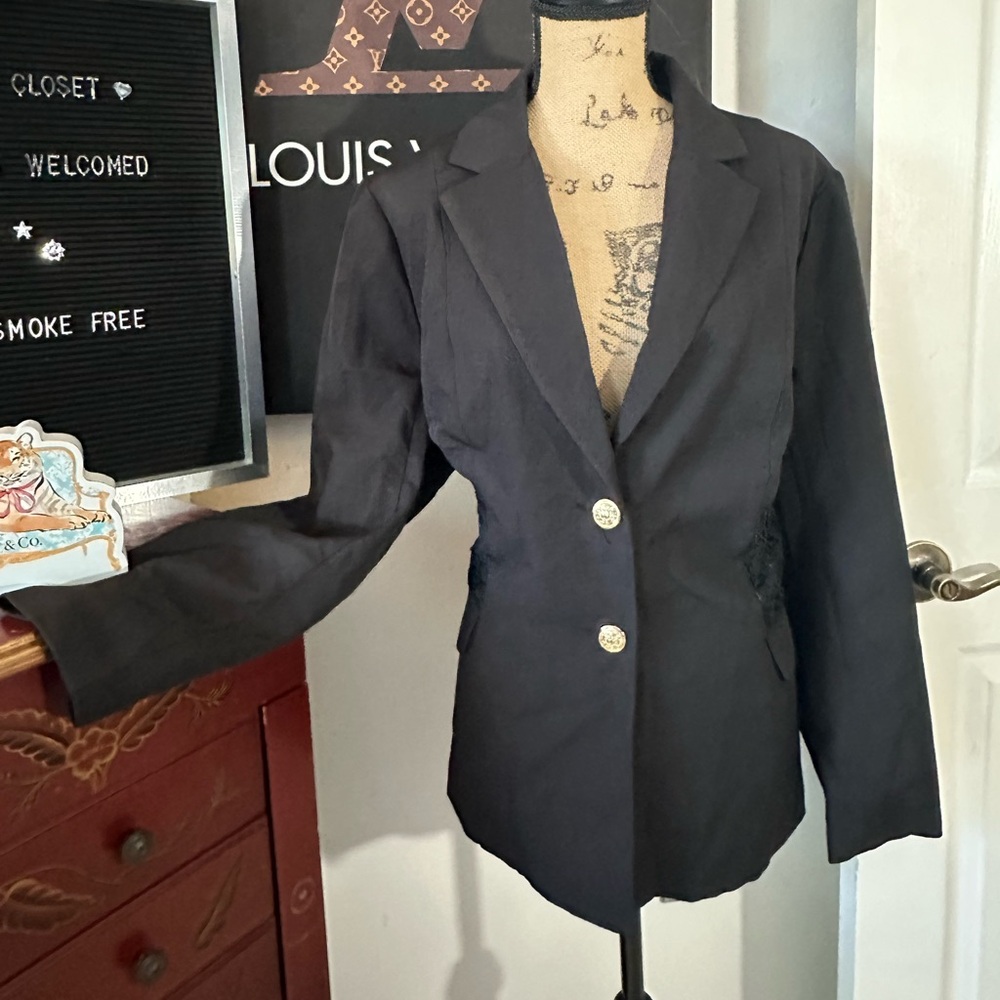 🆕Indigo Rose Black Lace Blazer